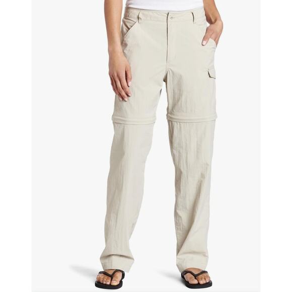 Columbia PFG Aruba III Convertible Nylon Pants Omni Shield Beige Women's Med - Picture 1 of 16